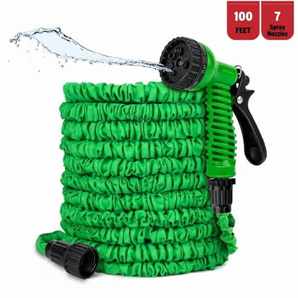 50Ft Expandable Flexible Garden Water Hose, 7 Sprayer Nozzle, Nylon, Outdoor