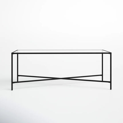 Henley 48" Glass and Steel Coffee Table