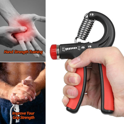 Grip Strength Trainer, Hand Grip Strengthener, Grip Strengthener, Adjustable Resistance, Forearm Strengthener, Perfect for Musicians Athletes