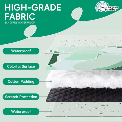 Waterproof Picnic Blanket Outdoor Camping Beach Mat outside Rug Tent Floor Carpet Extra Large Foldable Sandproof Car Essential Roadtrip Rv Accessories Glamping Gear Must Haves Hiking Gift