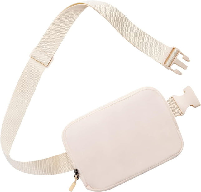 Belt Bag Fanny Pack Crossbody Bags for Women Everywhere Belt Bag (Ivory)