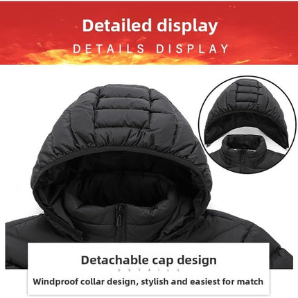 Heated Hoodie for Men Women Heated Jacket with 3 Heating Levels Multiple Heating Zones Lightweight Zip Coat Outdoor