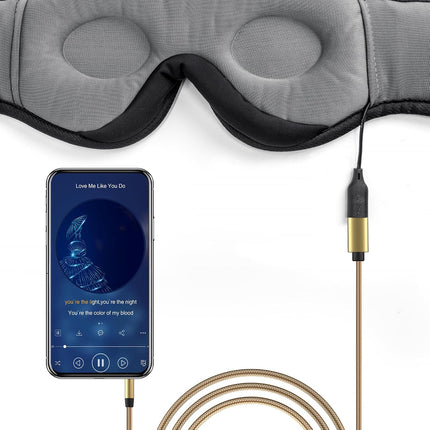 3D Sleep Mask with Bluetooth 5.4 Headphones, Wireless Sleep Headphones with Ultra-Thin HD Stereo Speakers for Side Sleepers, Eye Mask for Blackout & Noise Cancelling, Cool Gifts for Christmas Birthday