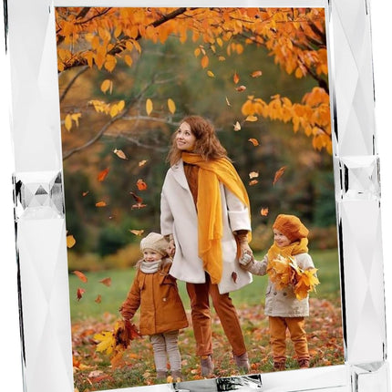 Crystal 8X10 Inch Picture Frame Sparkling for Home Decor, Wedding Frame Tabletop Display, Display Photo 8''X 10'', Comes with Gift Box