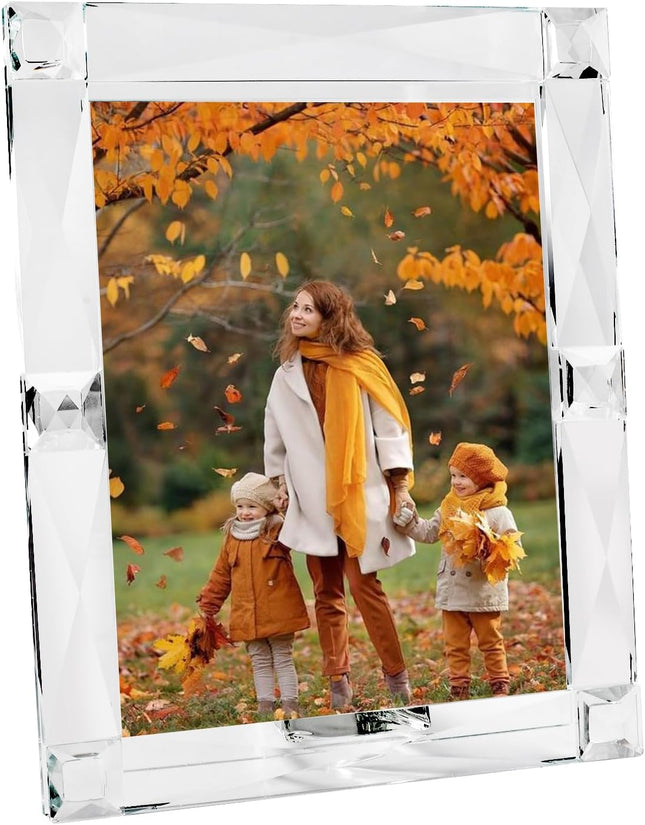 Crystal 8X10 Inch Picture Frame Sparkling for Home Decor, Wedding Frame Tabletop Display, Display Photo 8''X 10'', Comes with Gift Box