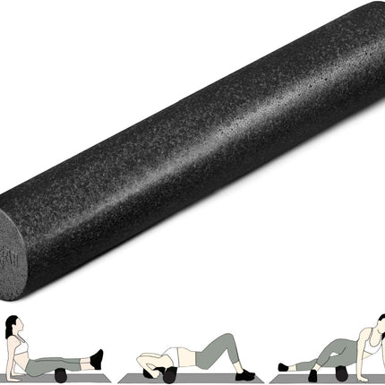 Yes4All Foam Roller, EPP High-Density Material, High Firmness Level, Back Roller for Athlete & Professional, Suitable for Full Body Massage, Yoga & Pilates, Black, 36 Inch