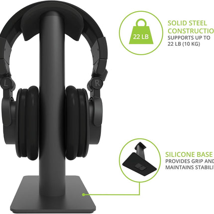 Living H2 Premium Headphone Stand - Black
