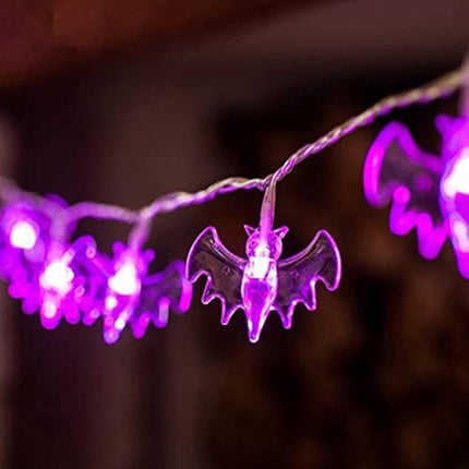 Halloween String Lights 10Ft 20 Leds Battery Operated Outdoor Decorations Bat Lights for Halloween Party Decor