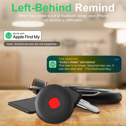 Air Tracker Air 4 Pack Tag Tracker Tag,Ip68 Waterproof Smart Tag Locator Keys Finder and Item Locator,Bluetooth Tracker Item Finders with Find My(Ios Only) Track Your Keys,Wallet (Black)