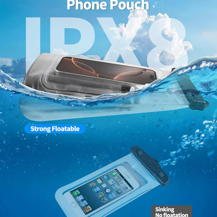 IPX8 Floating Waterproof Phone Pouch, Extra Large Size