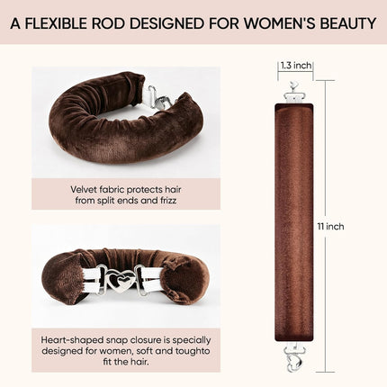 Heatless Curls Overnight Hair Care Set - Jumbo Velvet Hair Curlers