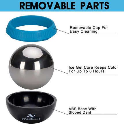 Massage Ball Roller– Ice Cold and Hot for Deep Tissue and Sore Muscle Relief of Stiffness and Stress, Body, Neck, Back, Foot, Plantar (Black)