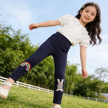 Girls' Assorted Everyday Pull on Leggings, 4-Pack, Sizes 2T-7T