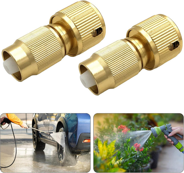 2Pcs Garden Expandable Hose Repair Kits Aluminium Adapter Water Hose Connector Expandable Garden Hose Repair