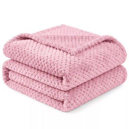 PAVILIA Soft Waffle Blanket Throw for Sofa Bed, Lightweight Plush Warm Blanket for Couch