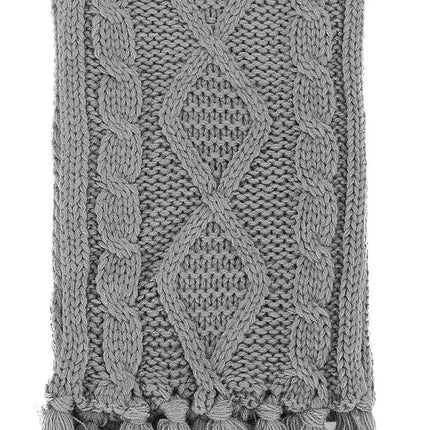 3 in 1 Women Soft Warm Thick Cable Knitted Hat Scarf & Gloves Winter Set