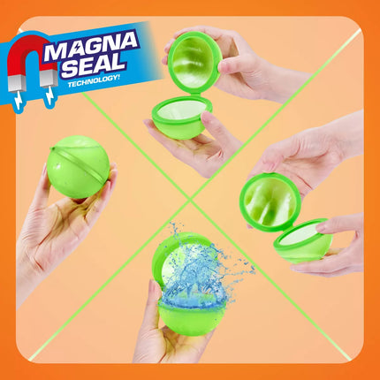 Bunch O Balloons Reusable Water Balloons - 4Pk: Pool Games for Kids, Silicone Material