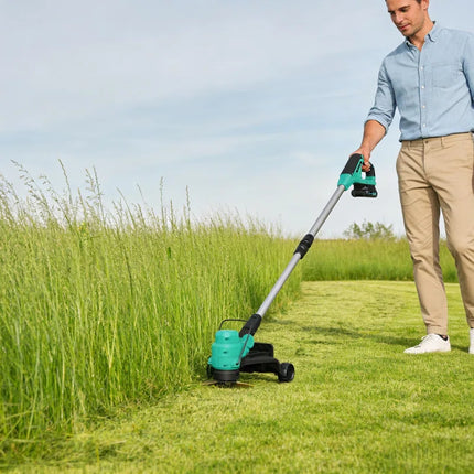 20V Cordless Weed Wacker - String Trimmer Grass Trimmer, 12 Inch 2 in 1 Grass Trimmer&Edger Lawn Tool, Auto Line Feed, Includes 2X2.0Ah Batteries, Fast Charger, 8 Pcs Spools Lines for Yard