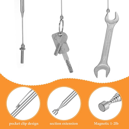 12 Pcs Magnetic Wristband Retractable Magnetic Pickup Tool