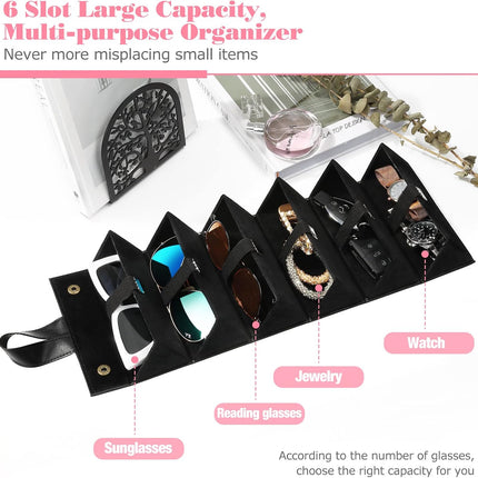 Sunglasses Organizer, Travel Glasses Case Storage Portable Sunglasses Storage Case for Women Men