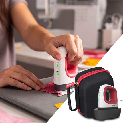 Case Compatible with Cricut Easypress Mini Heat Press, Storage Portable Bag for Machine and Accessories -Black with Red Zipper (Case Only)