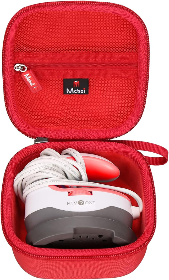 Hard Case Suitable for HTVRONT Heat Press Mini Heat Press Machine, Case Only (Red)