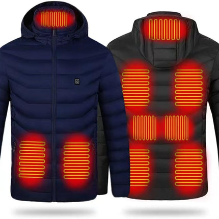 Heated Hoodie for Men Women Heated Jacket with 3 Heating Levels Multiple Heating Zones Lightweight Zip Coat Outdoor