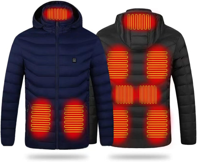 Heated Hoodie for Men Women Heated Jacket with 3 Heating Levels Multiple Heating Zones Lightweight Zip Coat Outdoor