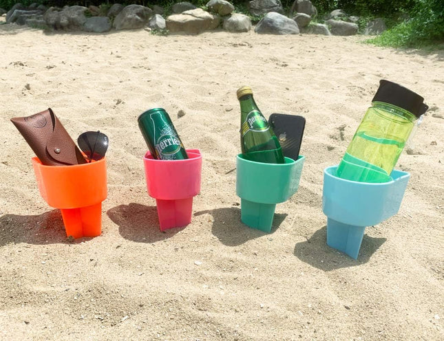 Beach Cup Holder, Keep Drinks Stable and Out of Sand, 4 Pack