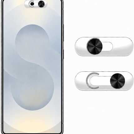 Front Camera Cover | Smartphones Webcam Cover Protect Privacy, Camera Privacy Covers Compatible for Galaxy, Pixel & Ipad, Ultra-Thin Privacy Protection Slide | 2 Pack | Black