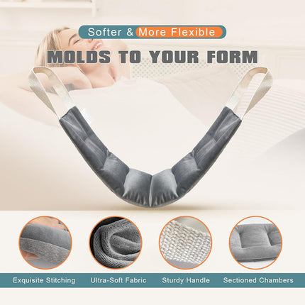 Heating Pad for Neck Shoulders and Back Microwavable Wrap Weighted Neck Warmer 32X5In Microwave Heat Wrap Rice Beanbag Lavender Scented 1.5Pounds