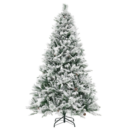 4.5/6/7 Feet Artificial Xmas Tree with Pine Needles and LED Lights
