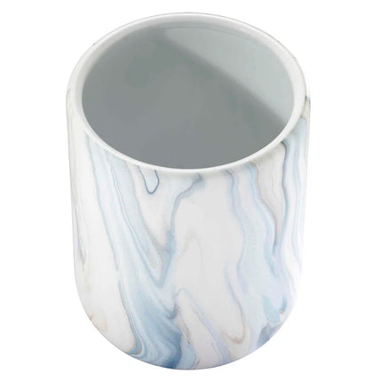 Waves Bath Blue Wastebasket