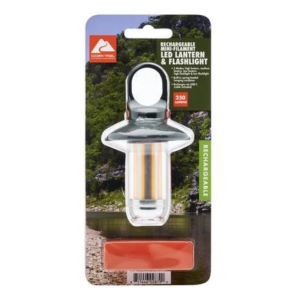 250-Lumen Rechargeable Camping Lantern with Flashlight