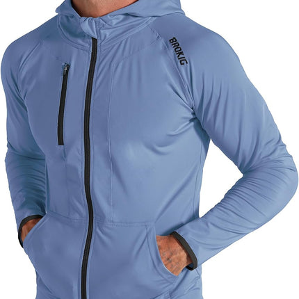 Mens Windbreak Running Jacket Zip up Hoodie