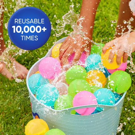 Bunch O Balloons Reusable Water Balloons - 4Pk: Pool Games for Kids, Silicone Material