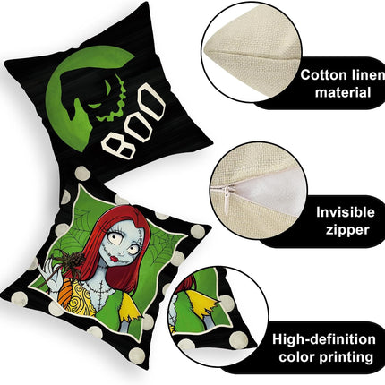 Halloween Decorative Throw Pillow Covers 18 X 18 Set of 4