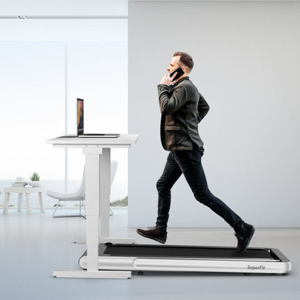 4.75HP 2 in 1 Folding Walking Pad Treadmill with Remote APP Control