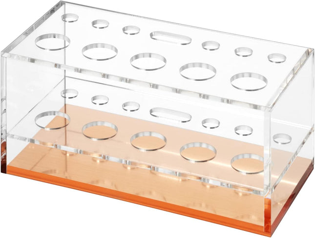 Makeup Brush Holder Organizer, Brush Holder for Vanity, Acrylic Makeup Brush Organizer Countertop Makeup Brush Drying Rack, 12 Slots Acrylic Holder