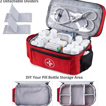 Medicine Bag, Large Medical Bag and First Aid Bag Empty for Travel