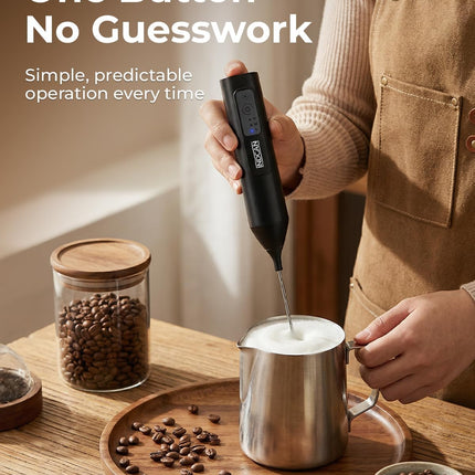Rechargeable Milk Frother Handheld, Electric Coffee Frother Wand