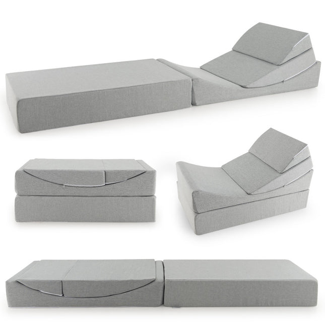 4-In-1 Convertible Folding Sofa Bed with High-Density Foam