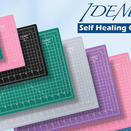 Density-Upgraded 18"X12" Self Healing Cutting Mat,  Rotary Sewing Mat for Crafts, 5-Ply Blade Table Protector Cut Board for Fabric Leather Cutting Quilting Modeling Hobby Project, A3, Black