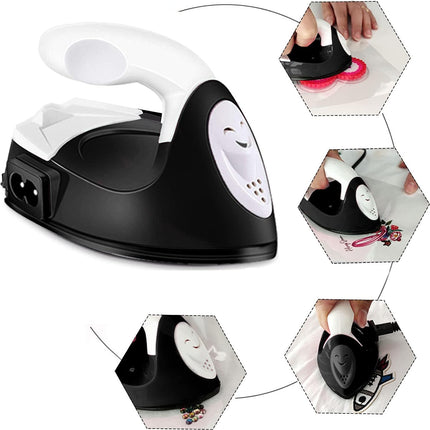 Mini Craft Iron Mini Iron Press,Mini Heat Press Machine for T Shirts Shoes and Hats Small Heat Transfer Vinyl Projects,Portable Travel Irons Mini Heat Press Crafting Craft Clothes