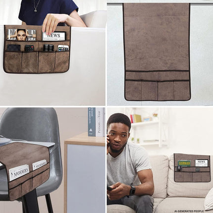 Sofa Armrest Organizer, Remote Control Holder for Recliner Couch