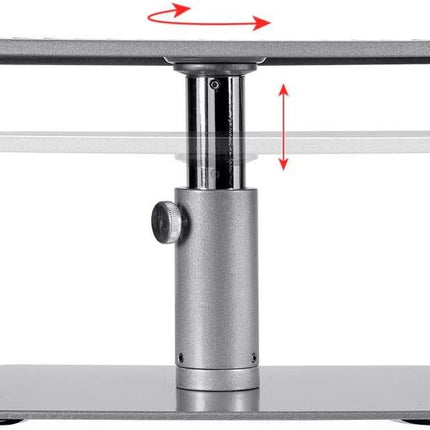 Universal Monitor Riser Stand - Raises Monitors 4.6 to 6.5 Inches, Silver Finish - Workstream Collection