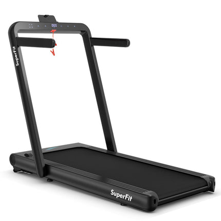 4.75HP 2 in 1 Folding Walking Pad Treadmill with Remote APP Control