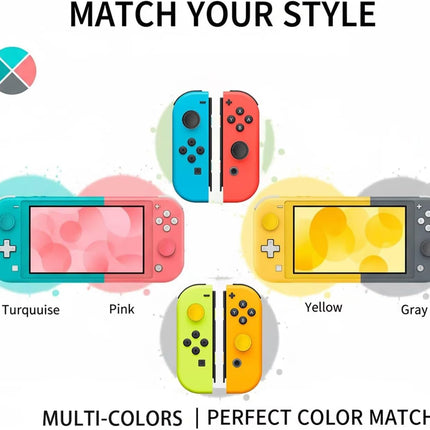 NS Joystick Controller Replacement Thumb Grip Cap Compatible with N-Switch OLED& NS Lite, JC Joystick Grip Button Stick Cover Controller 3D Skin Replacement Part Repair Kit Accessories