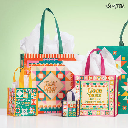 Tiny Reusable Gift Bags, Tote Bag and Gift Bag with Handles, Perfect for Birthday Gifts and Party Bags RPET 1 Hedgehog