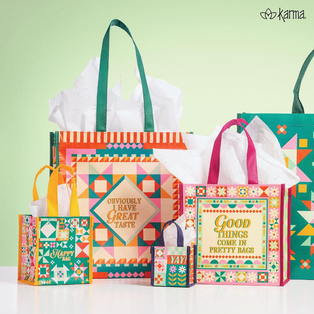 Tiny Reusable Gift Bags, Tote Bag and Gift Bag with Handles, Perfect for Birthday Gifts and Party Bags RPET 1 Hedgehog